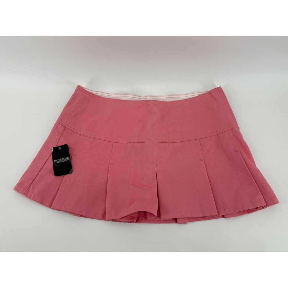Y2K Steve & Barry's Pink Pleated Mini Skirt NWT Size 2 VTG Coquette Schoolgirl